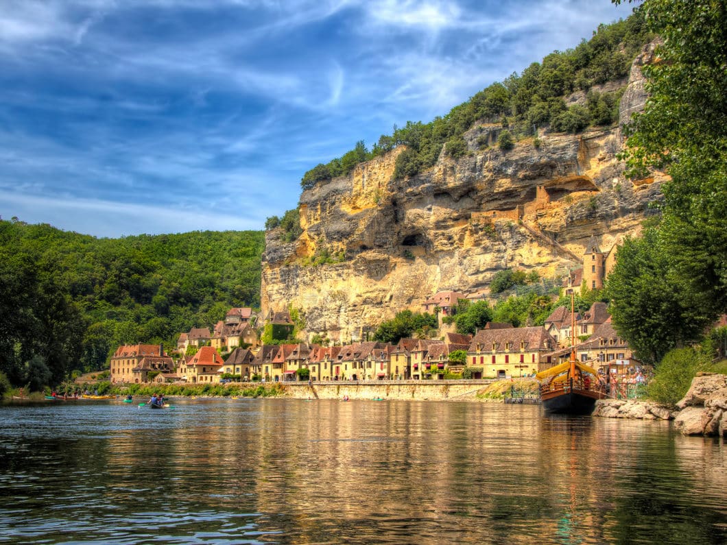 Ville de la Roque Gageac en Dordogne.