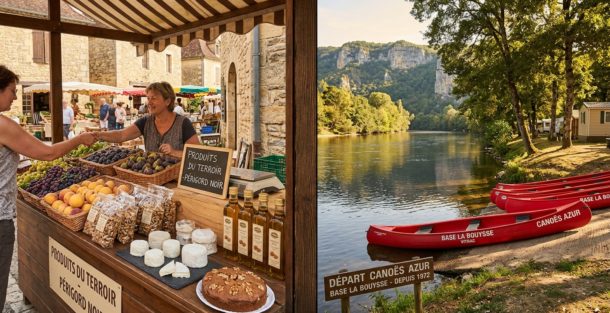 canoés et dégustation de produits locaux